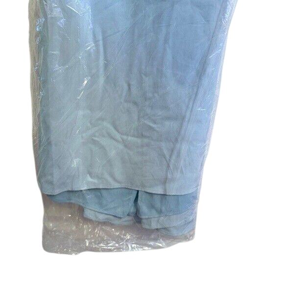 Mac Duggal Dress size 2, blue One Shoulder Long Sleeve Jersey formal Gown - Picture 5 of 5